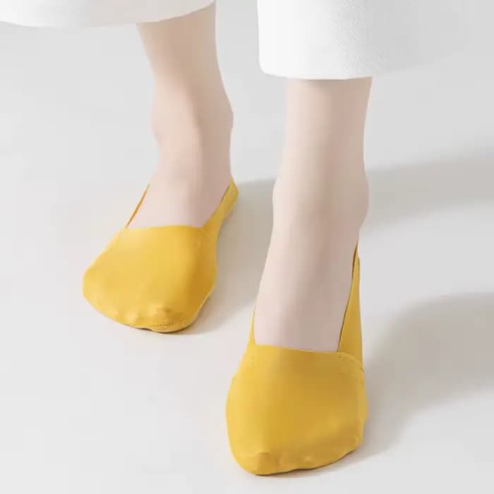 5 paires de chaussettes respirantes invisibles en Silicone pour femmes, antidérapantes, couleur unie, chaussettes de bateau confortables de haute qualité, sans spectacle, Ultra-fines
