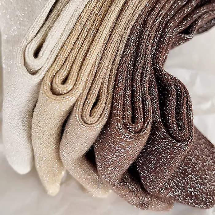 5 paires de fils argentés brillants de couleur unie et d'or et d'argent de couleur bonbon, adaptés aux chaussettes de mollet pour femmes et cadeaux
