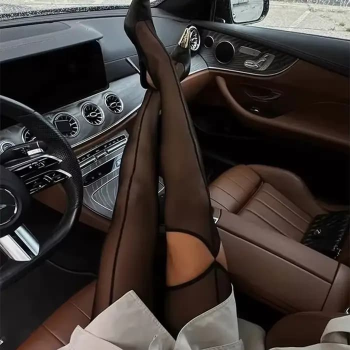 Collants noirs sexy ajourés pour femmes, résille transparente moulante, style 'Hot Girls', nouvelle collection 2026 pour soirées et clubs, bas transparents