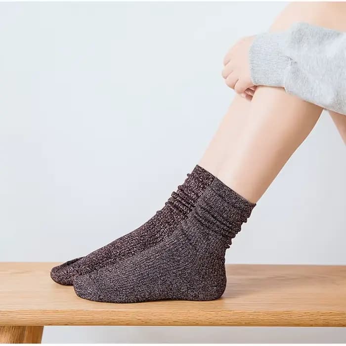 Couleur japonaise luxe Lurex fil métallique paillettes scintillantes équipage chaussettes brillant noir violet Klein bleu mignon Kawaii cadeau concepteur