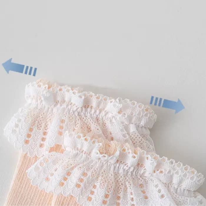 Chaussettes longues en dentelle pour nouveau-né