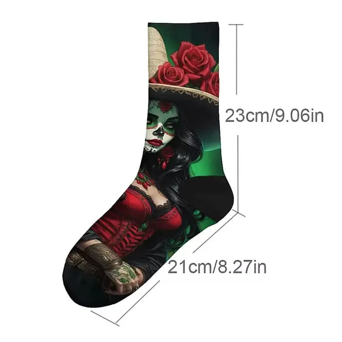 Chaussettes sur le thème du jour des morts pour hommes
