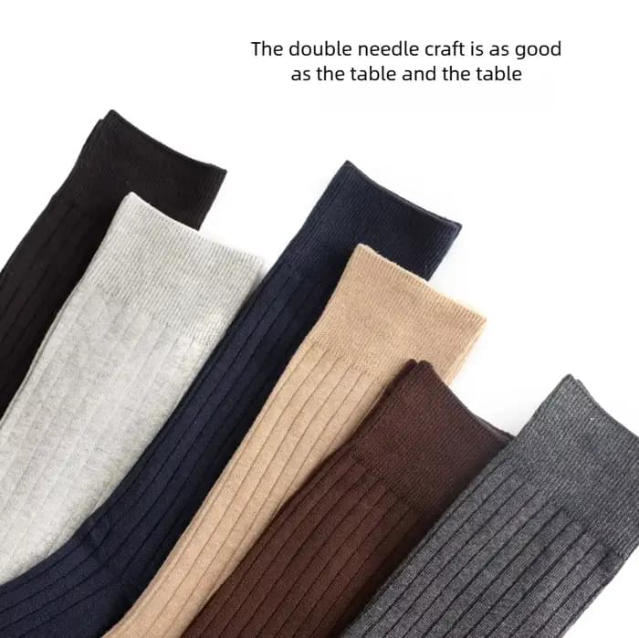 1 paire de chaussettes thermiques d'hiver en coton peigné chaud