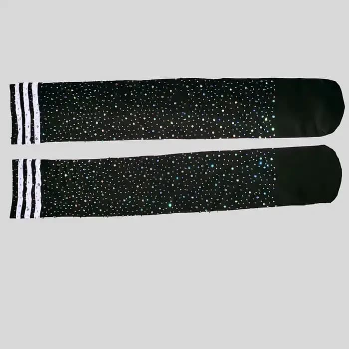 Chaussettes longues sexy avec diamants d'imitation pour femmes