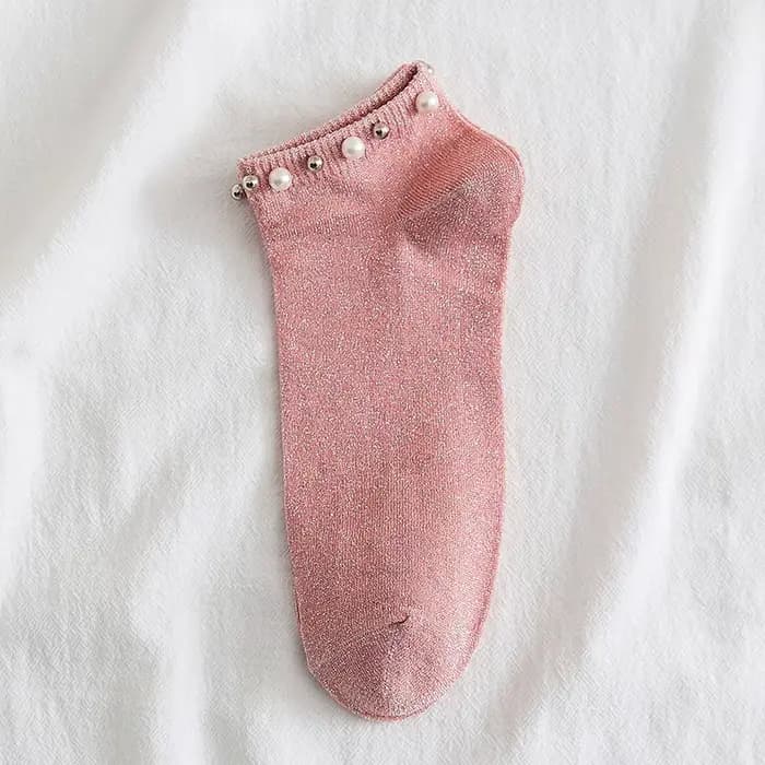 Chaussettes cheville style coréen coton femmes designer rose paillettes calcetines harajuku femme skarpetki noir meias mulher meia mujer