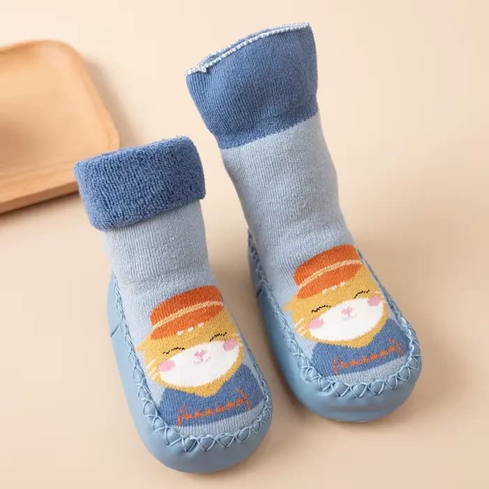 Chaussette d'intérieur en coton éponge pour bébé fille