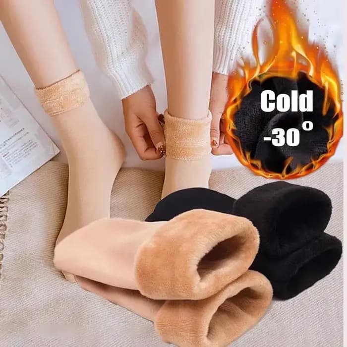 1 paire hommes femmes chaussettes hiver chaud épaissir chaussette de sol doux velours couleur unie