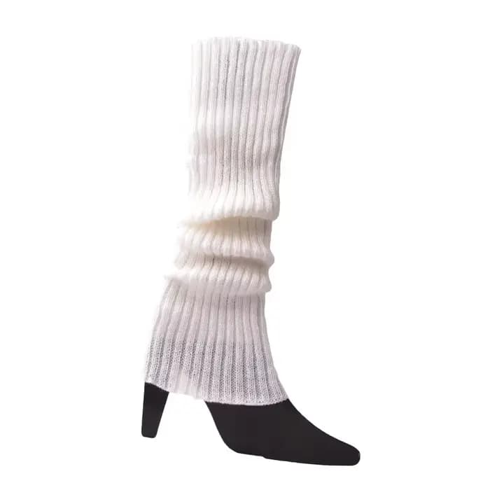 Jambières en tricot de couleur néon pour femmes