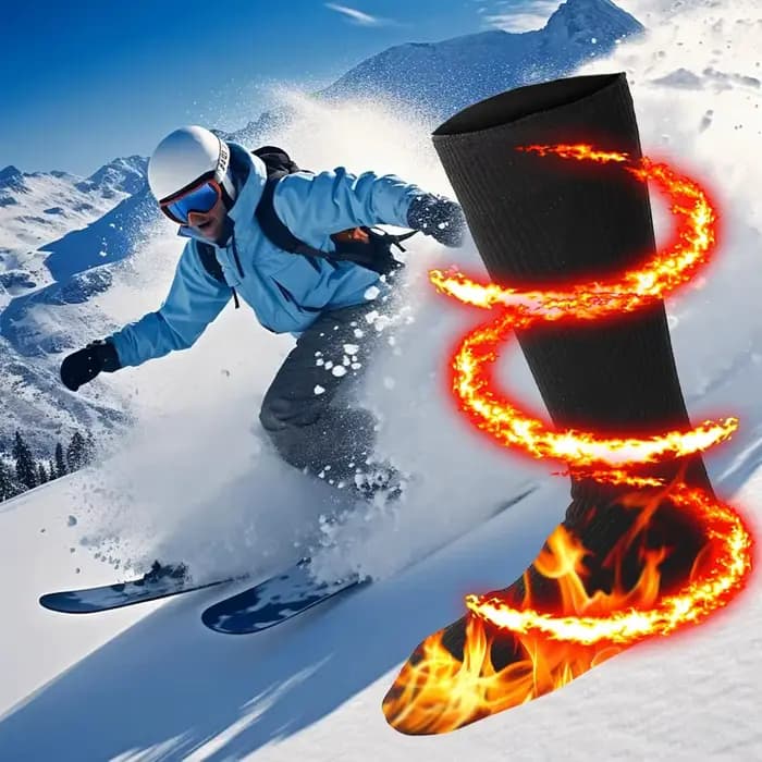 Chaussettes chauffantes rechargeables USB pour hommes et femmes