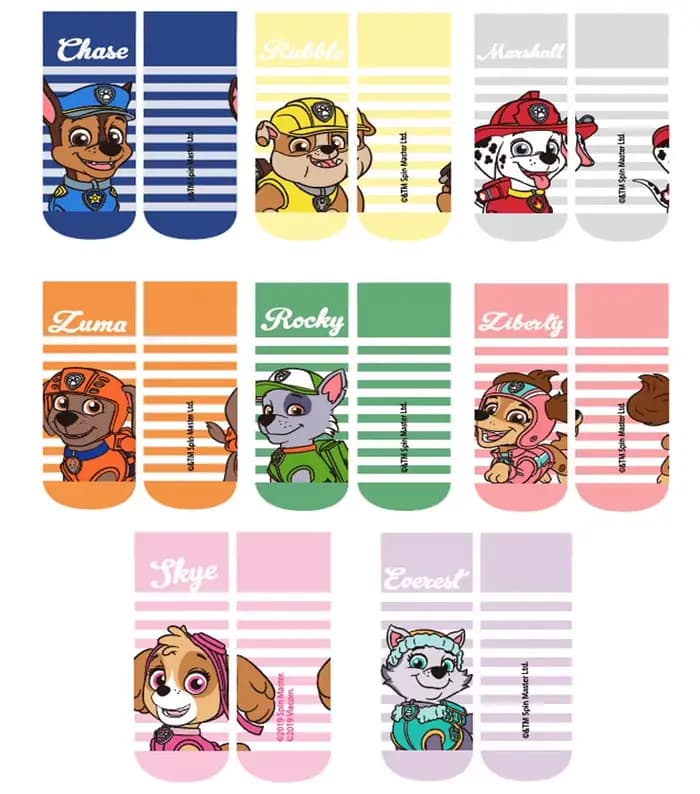 Paw Patrol – chaussettes tricotées pour bébé, 3 paires, 100% authentiques, printemps, automne, été, Skye Everest Liberty Chase Marshall Rubble Rocky Age 3-7T