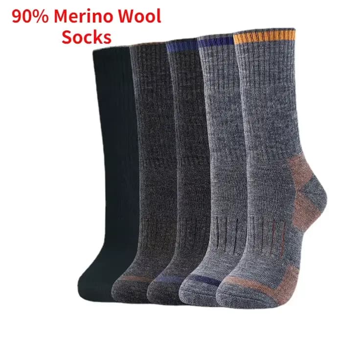Chaussettes de randonnée en laine mérinos pour hommes et femmes