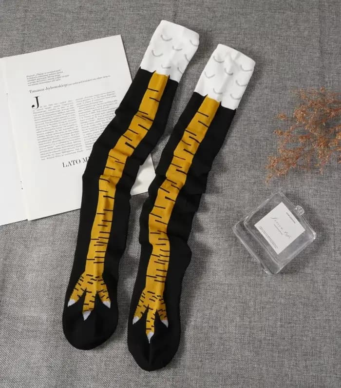 Chaussettes de sport amusantes à griffes de poulet pour femmes