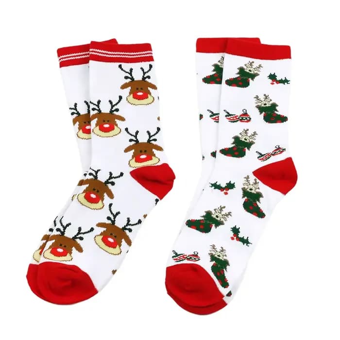 Chaussettes de noël mi-mollet pour hommes et femmes