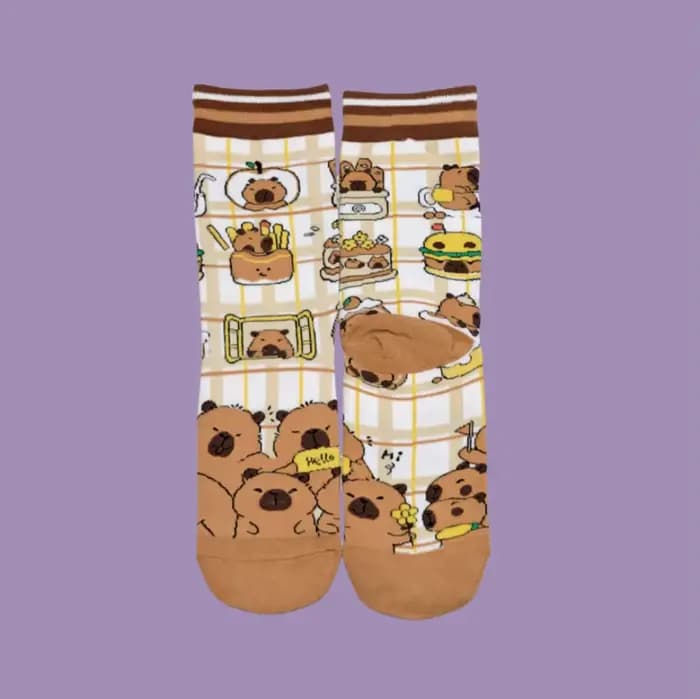 Chaussettes Capybara d'animaux de dessin animé