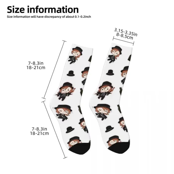 Bungou chiens errants Chuuya Nakahara hommes femmes chaussettes loisirs beau adapté à toutes les saisons cadeaux d'habillage