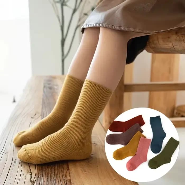 Chaussettes coréennes en laine rayées pour bébés filles et garçons