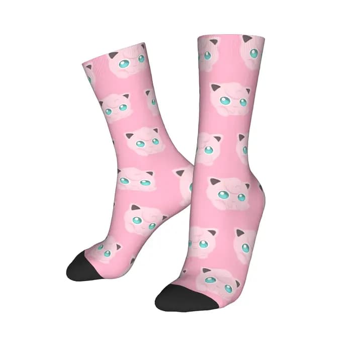 Femmes hommes chaussettes Jigglypuff bas automne drôle moyen doux