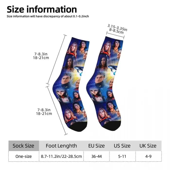 Stars Treks Groups Chaussettes Starfleet Movie Bas tendance Femmes Hommes Chaud Doux