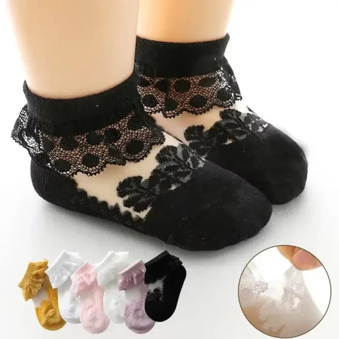 Chaussettes d'été à volants pour petites filles