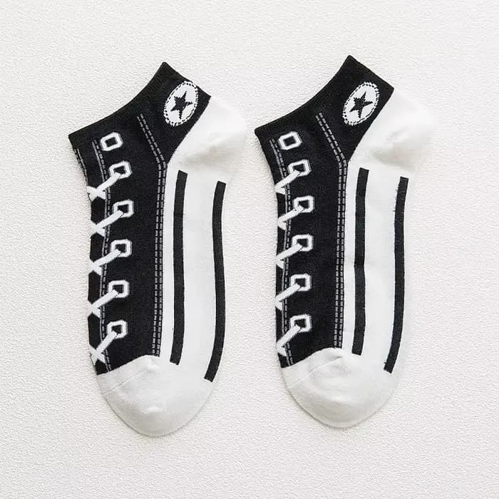 Mode drôle femmes hommes Harajuku Style chaussettes Kawaii chaussure imprimer mignon chaussette courte cadeau