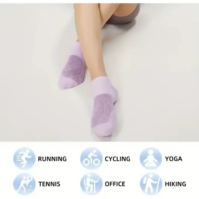 5 paires - chaussettes basses avec support d'arc