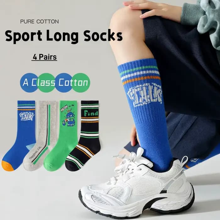 4 paires de chaussettes longues pour enfants