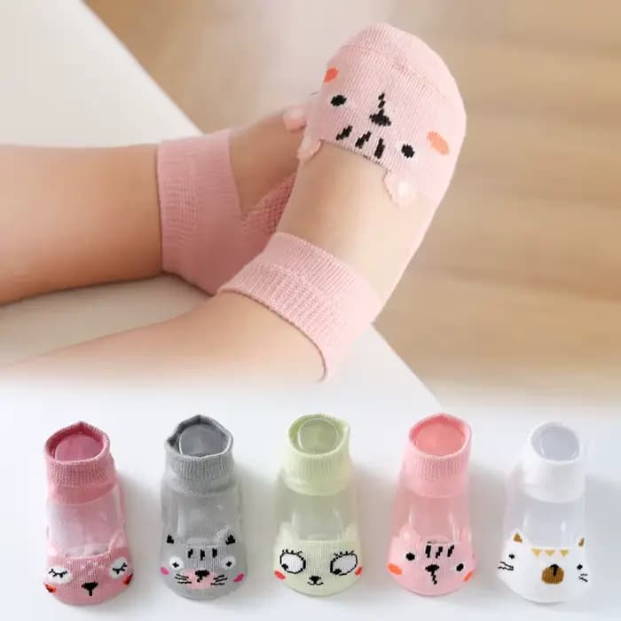 Chaussettes d'été en coton à carreaux pour bébé