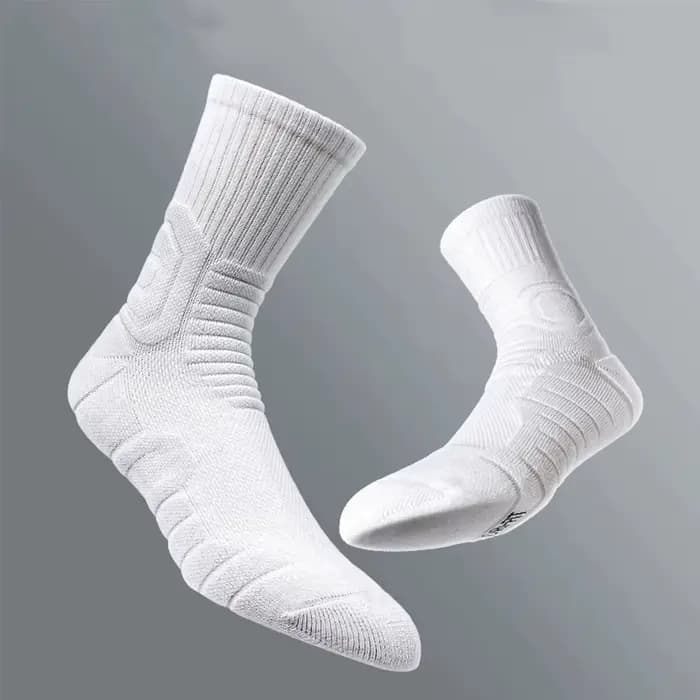 Chaussettes de basket-ball pour hommes, antidérapantes, confortables, de sport, bas de serviette, mi-longues, pour course à pied, cyclisme, course à pied