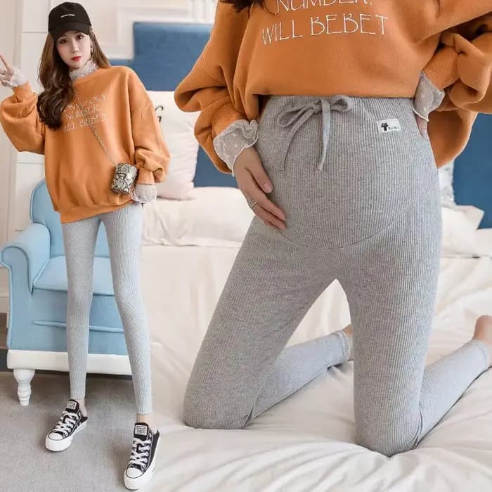 Femme enceinte réglable grande taille Leggings nouveau pantalon de maternité grossesse mince doux coton