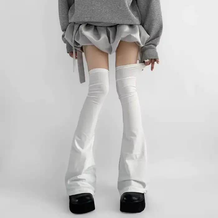 Chaussettes hautes en coton mélangé pour femmes