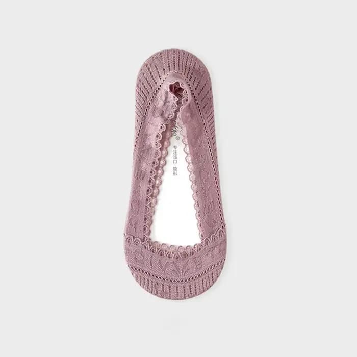 Chaussettes bateau fines pour femmes, en dentelle, antidérapantes, avec silicone, ne glissent pas, mignonnes, à la mode, couleur unie, chaussettes amusantes, Skarpety Damskie Stopki