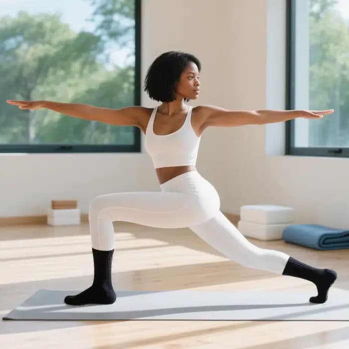 3 paires de chaussettes Pilates pour femmes avec sangles de préhension pour le yoga