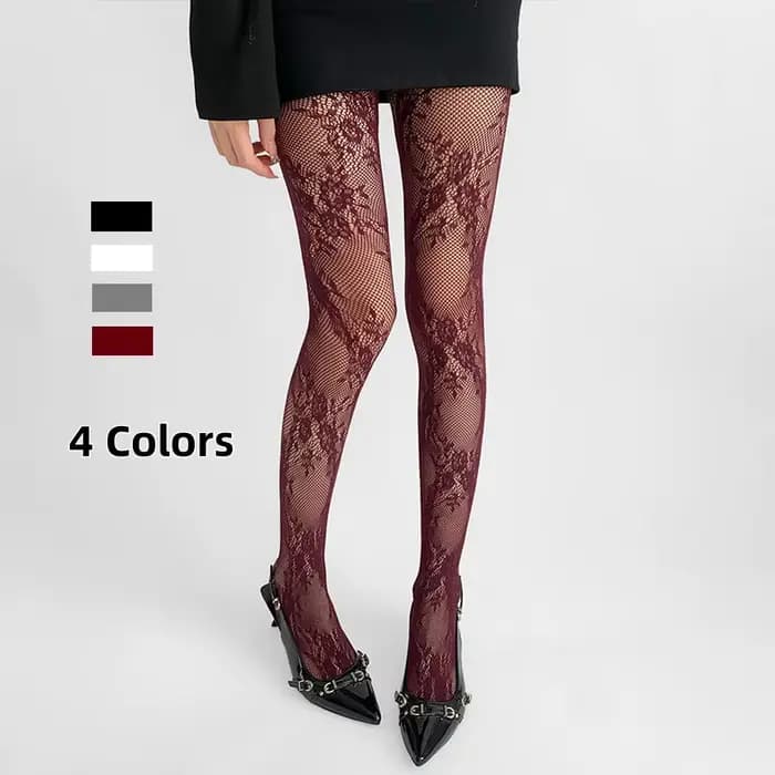 2025 nouveaux collants femmes Sexy dentelle florale cuisse haute bas