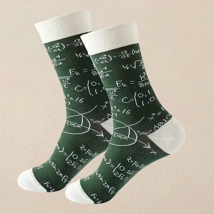 1/10 paire de chaussettes à motifs géométriques pour hommes