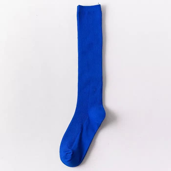 Chaussettes longues en coton coloré néon pour femmes