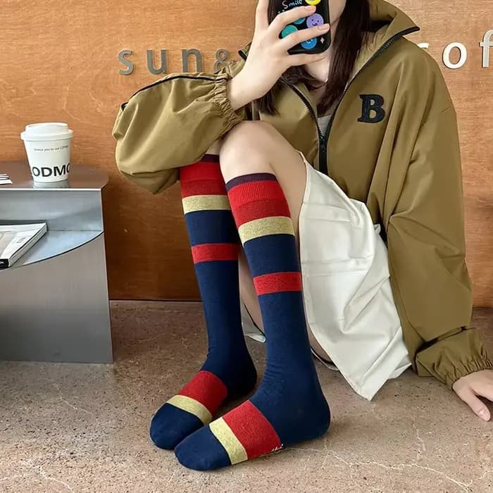 Chaussettes en coton peigné pour femmes