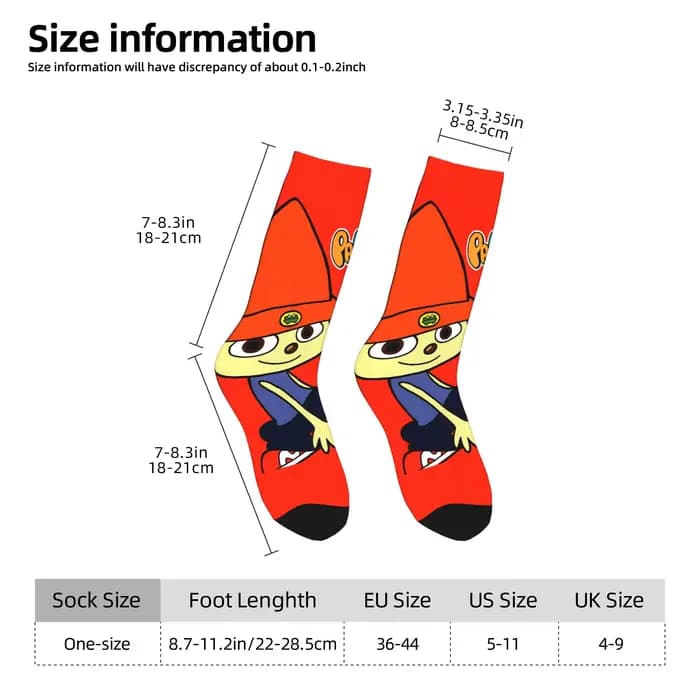 Parappas The Rappers Stockings Chaussettes de loisirs imprimées