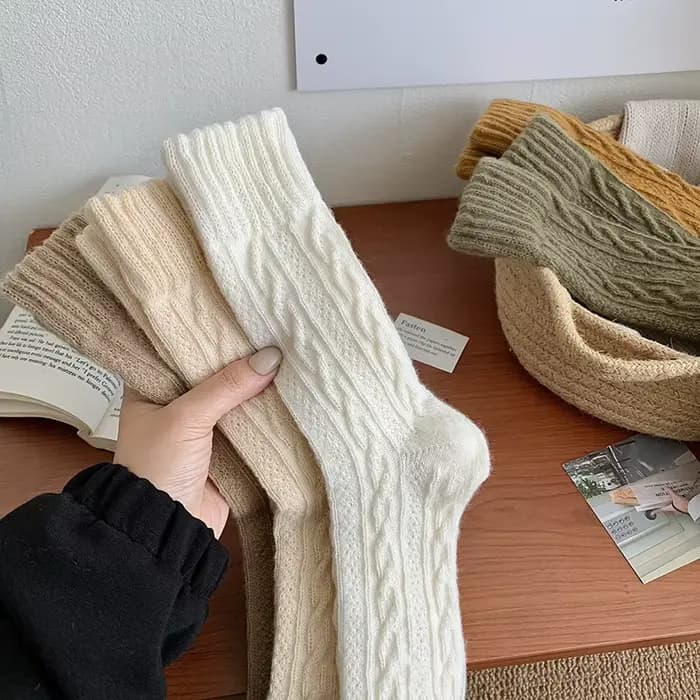 Lot de 4 paires de chaussettes en cachemire pour femmes