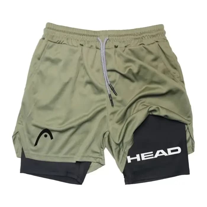 Short de course 2-en-1 pour hommes