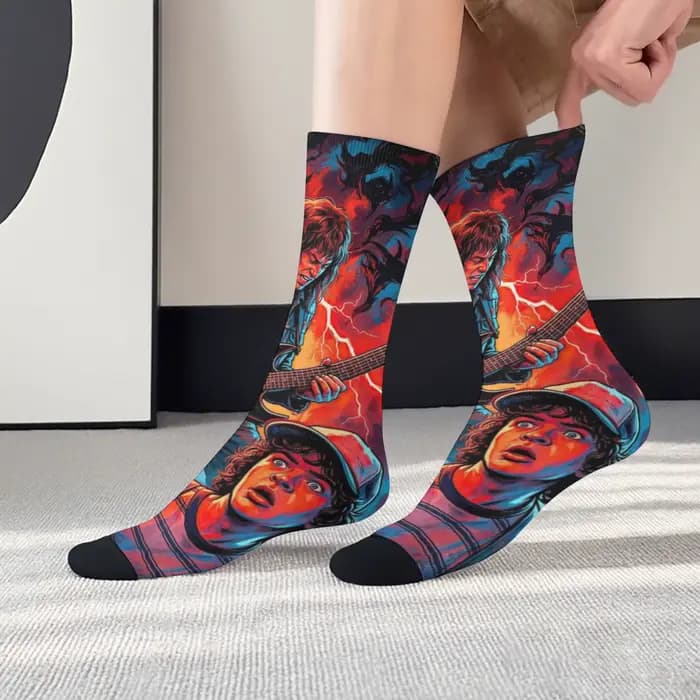Chaussettes pour hommes style rétro Eddie Munson
