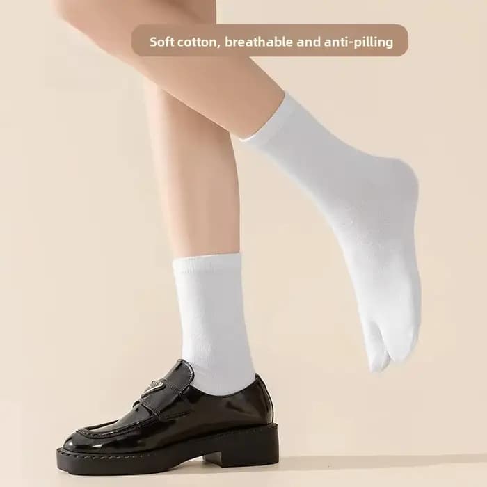 Chaussettes Tabi à deux doigts en fibre pour hommes et femmes