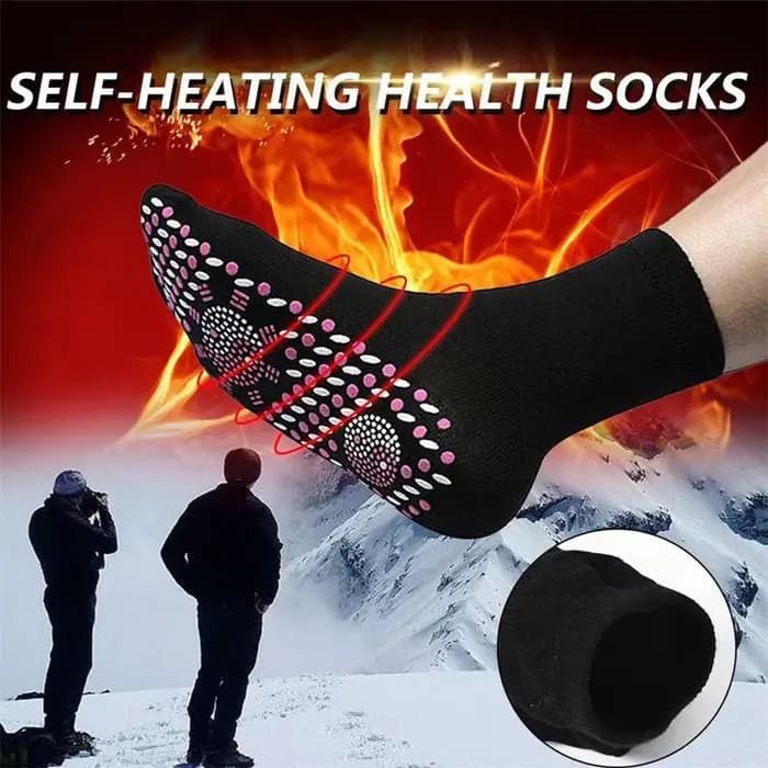 Chaussettes à pression magnétique auto-chauffantes pour femme et homme