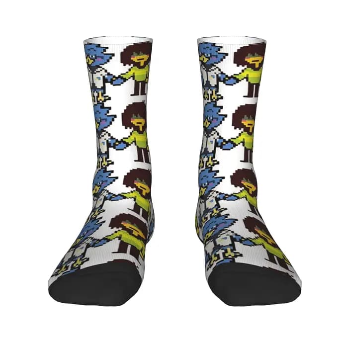 Berdly et Kris chaussettes Deltarune bas modernes femmes hommes doux respirant