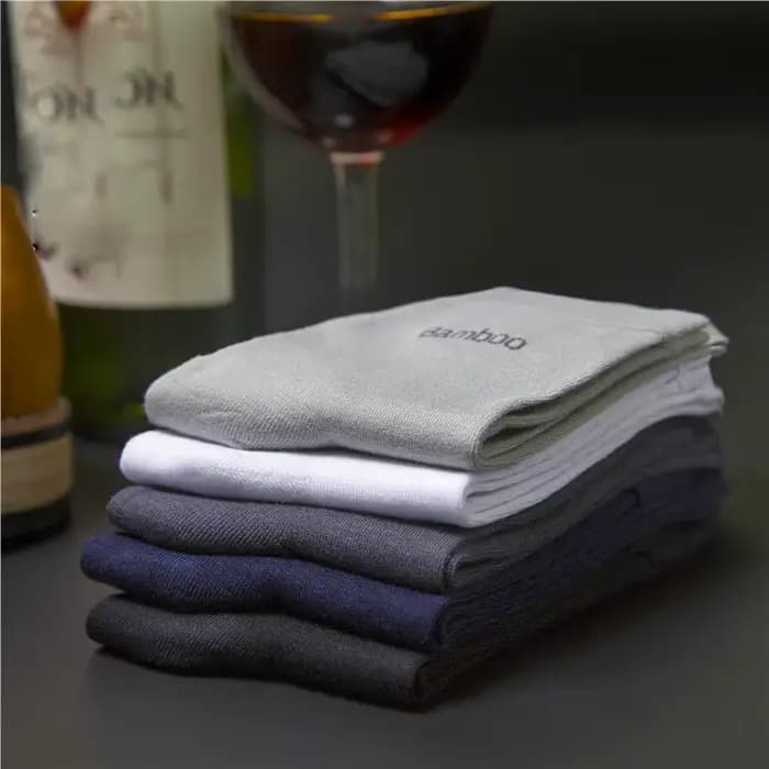 10 paires/lot hommes chaussettes en bambou marque confortable respirant décontracté affaires