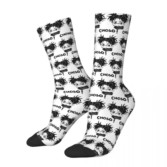 Jujutsu Kaisen bas hommes Choso JJk chaussettes haute qualité chaussettes coréennes automne Skateboard motif antidérapant chaussettes cadeau d'anniversaire