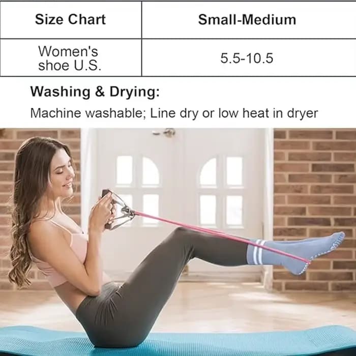 Chaussettes antidérapantes mi-longues pour femmes, chaussettes de yoga Prati à double rayures, chaussettes antidérapantes pour le fitness, chaussettes de ballet, chaussettes de sport