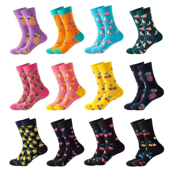 Ensemble de chaussettes tendance 10 pièces (5 paires) | Nouvelles chaussettes unisexes en coton respirant pour le sport, le Style décontracté et Hip Hop, imprimés de nouveauté amusants