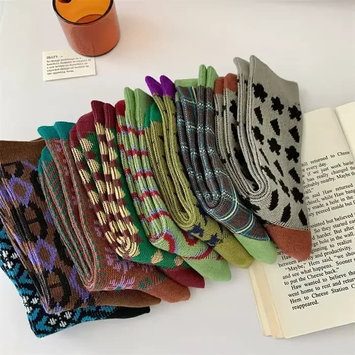 Chaussettes artificiel astiques en Coton pour Femme