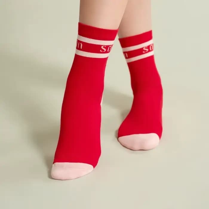 SUJIIN chaussettes en coton pour femmes 2025 hiver sport décontracté confort Patchwork respirant haute élastique