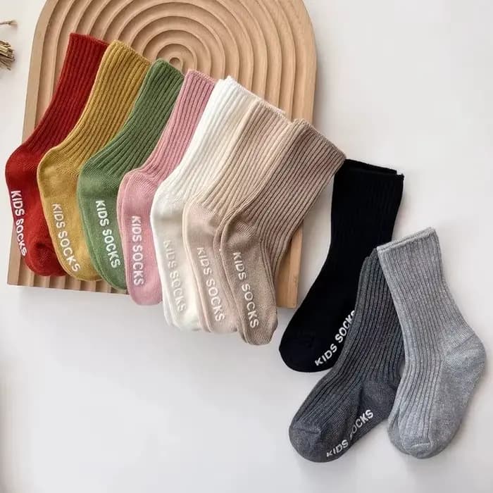 Chaussettes en coton à rayures pour bébés garçons et filles